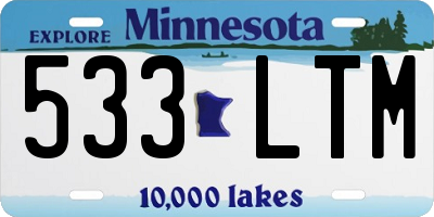 MN license plate 533LTM