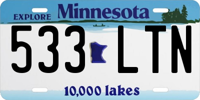 MN license plate 533LTN