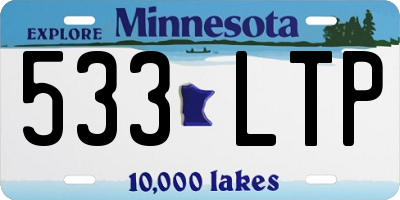 MN license plate 533LTP