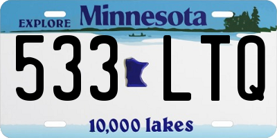 MN license plate 533LTQ