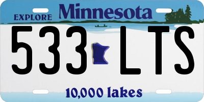 MN license plate 533LTS