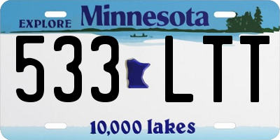 MN license plate 533LTT