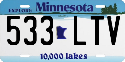 MN license plate 533LTV