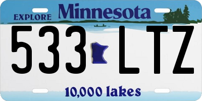 MN license plate 533LTZ