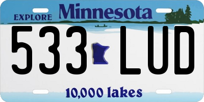 MN license plate 533LUD