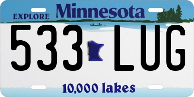 MN license plate 533LUG