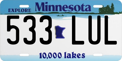 MN license plate 533LUL