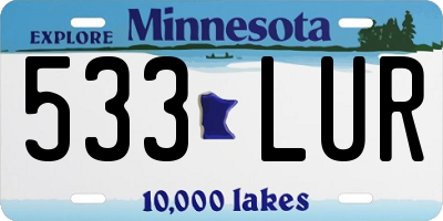 MN license plate 533LUR