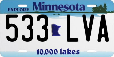 MN license plate 533LVA