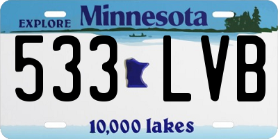 MN license plate 533LVB
