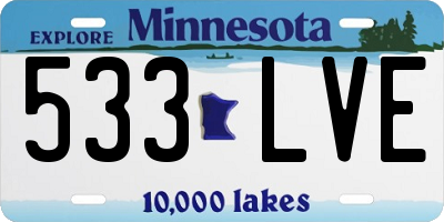 MN license plate 533LVE