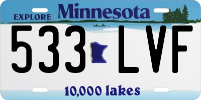 MN license plate 533LVF
