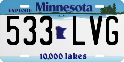 MN license plate 533LVG