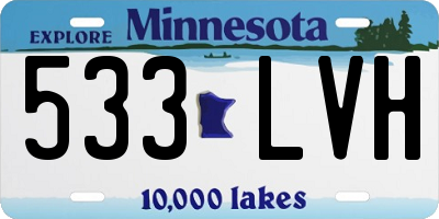 MN license plate 533LVH