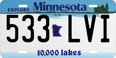 MN license plate 533LVI
