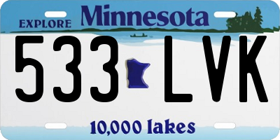 MN license plate 533LVK