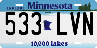 MN license plate 533LVN