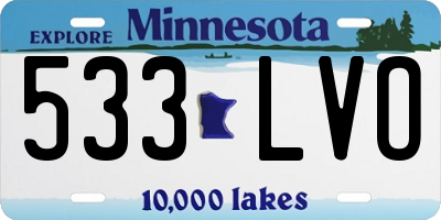 MN license plate 533LVO