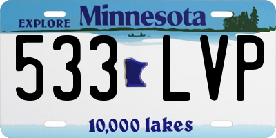 MN license plate 533LVP