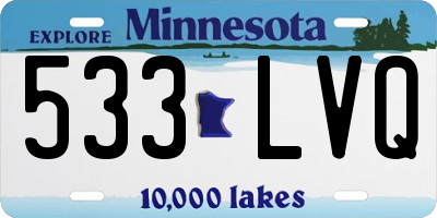 MN license plate 533LVQ
