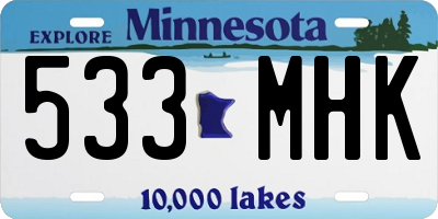 MN license plate 533MHK
