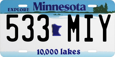 MN license plate 533MIY