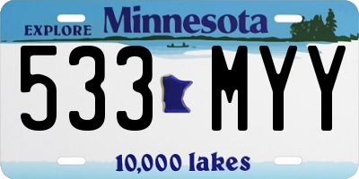 MN license plate 533MYY