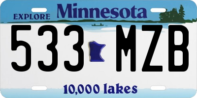MN license plate 533MZB