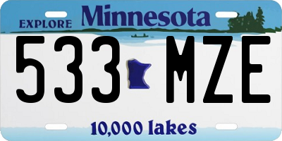 MN license plate 533MZE