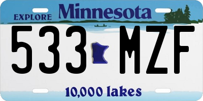 MN license plate 533MZF
