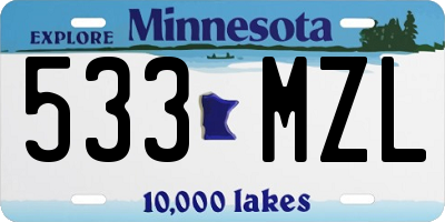 MN license plate 533MZL