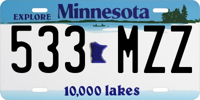 MN license plate 533MZZ