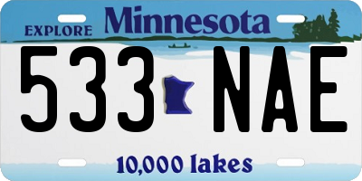 MN license plate 533NAE