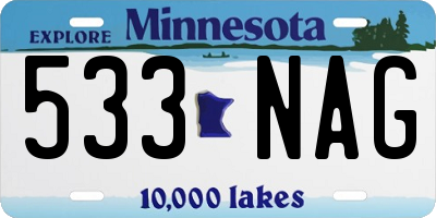 MN license plate 533NAG
