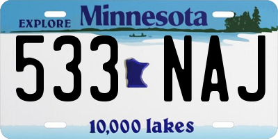 MN license plate 533NAJ