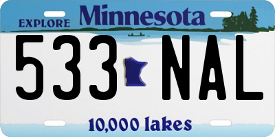 MN license plate 533NAL