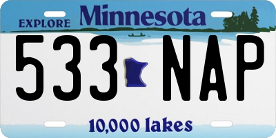 MN license plate 533NAP