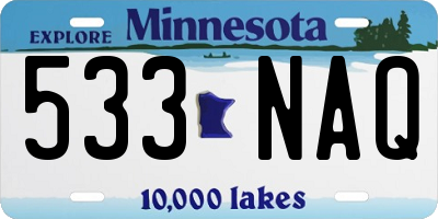 MN license plate 533NAQ