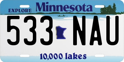 MN license plate 533NAU
