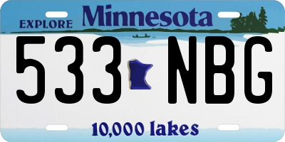 MN license plate 533NBG