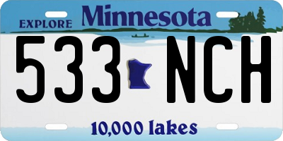 MN license plate 533NCH