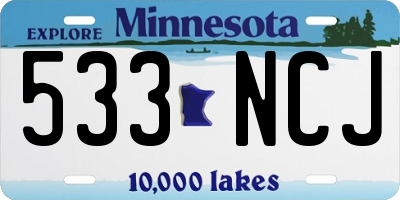 MN license plate 533NCJ