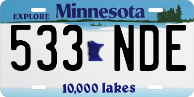 MN license plate 533NDE
