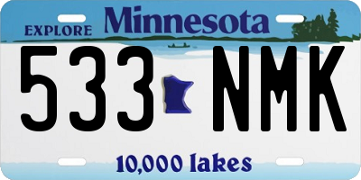 MN license plate 533NMK