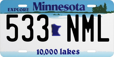 MN license plate 533NML
