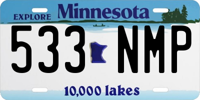 MN license plate 533NMP