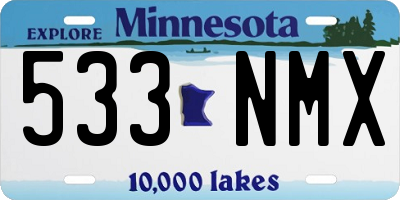 MN license plate 533NMX