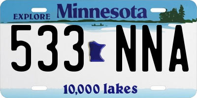 MN license plate 533NNA