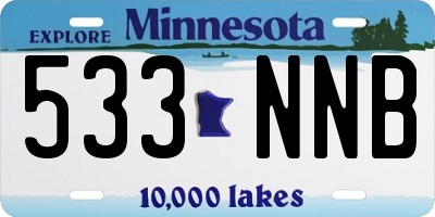 MN license plate 533NNB