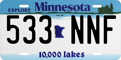 MN license plate 533NNF